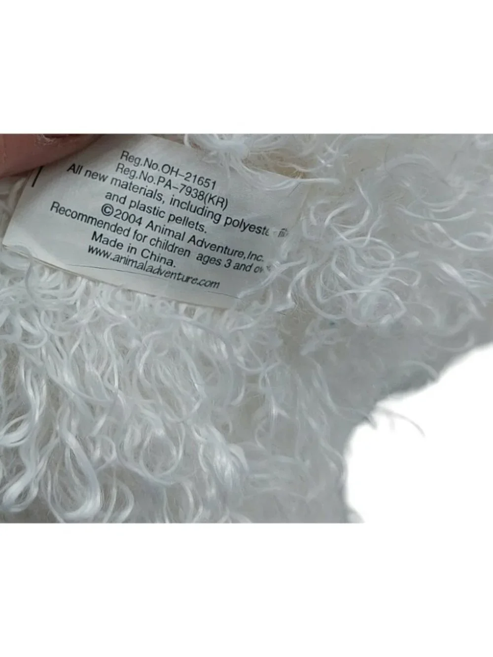 Animal Adventure plush stuffed white dog puppy 12